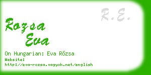 rozsa eva business card
