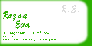 rozsa eva business card